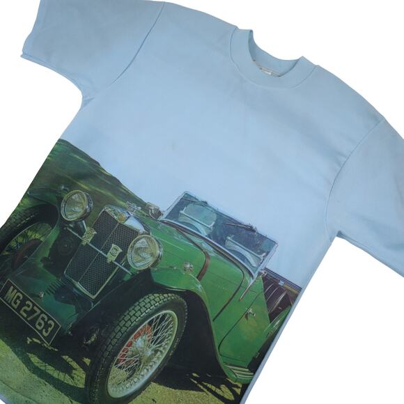 Vintage 70s JC Penney Photorealistic MG Automobile Graphic T Shirt - Picture 2 of 10